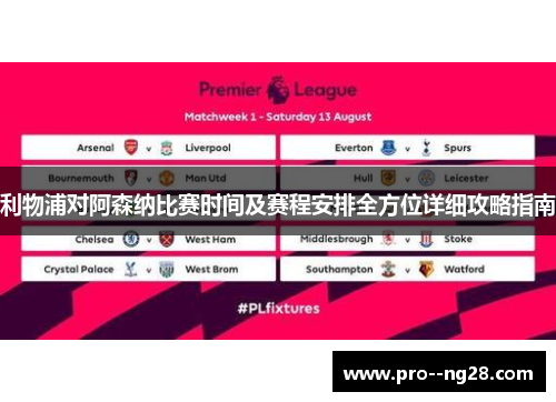 利物浦对阿森纳比赛时间及赛程安排全方位详细攻略指南