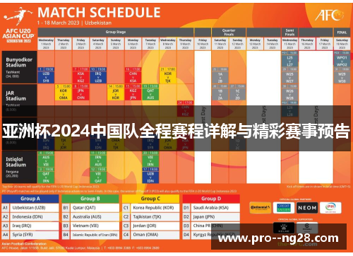 亚洲杯2024中国队全程赛程详解与精彩赛事预告 亚洲杯2024中国队全程赛程详解与精彩赛事预告